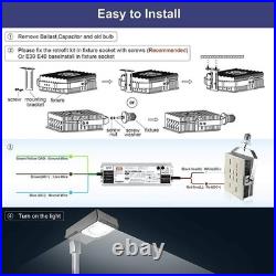 300W LED Shoebox Retrofit Pole Light 277-480V Parking Lot Commercial Fixture E39