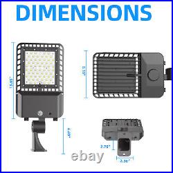 300W Parking Lot LED Lights Commercial Shoebox Street Area Light with Photocell
