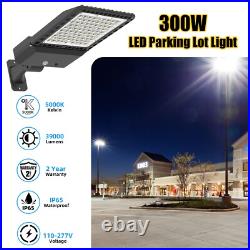 300W Parking Lot Lights 3 Pack Led Shoebox Light Commercial Street Area Lighting
