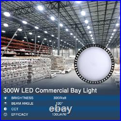 300W Slim UFO LED High Bay Lights Factory Warehouse Industrial Lighting Shop Gym