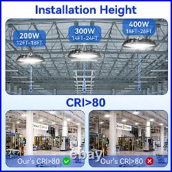 300W UFO LED High Bay Light Industrial Light Fixture for Warehouse Factory 6PCS