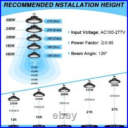 300W UFO LED High Bay Light Industrial Warehouse Commercial Fixture UFO 43500LM