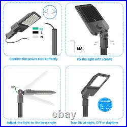 300Watt LED Shoebox Pole Light 39,000 Lumen, for Street Area, Parking Lot Lights