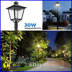 30W Led Post Top Light Fixture Led Area Garden Lights 3000k/4000k/5000k Dimmable
