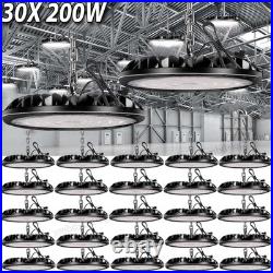 30 Pack 200W UFO LED High Bay Light Shop Industrial Commercial Factory Warehouse