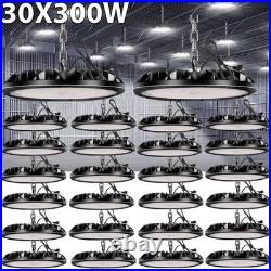 30 Pack 300W UFO LED High Bay Light Shop Warehouse Industrial Factory Commercial