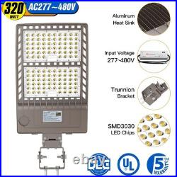 320W 48000LM Outdoor LED Shoebox Parking Lot Light Commercial Street Area Lights