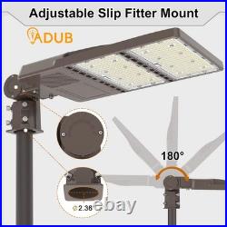 320W LED Parking Lot Light 21000 Lumen, Shoebox Area Flood Light with Slip Fitter