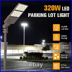 320W LED Parking Lot Light, 44800Lm Commercial Street Light Outdoor Dusk to Dawn