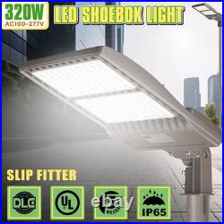 320W LED Parking Lot Light 44800lm Outdoor Street Commercial Shoebox Pole Light