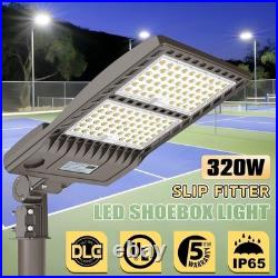 320W LED Parking Lot Light 44800lm Outdoor Street Commercial Shoebox Pole Light