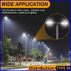 320W LED Parking Lot Light 44,800LM Outdoor Shoebox Street Pole Area Light 5000K