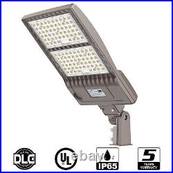 320W LED Parking Lot Light 44,800LM Outdoor Shoebox Street Pole Lamp Slip Fitter