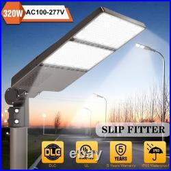 320W LED Parking Lot Light 44,800 Lumens 5000K with Photocell Slip Fitter Mount