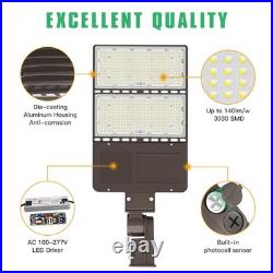 320W LED Parking Lot Light 44,800 Lumens 5000K with Photocell Slip Fitter Mount