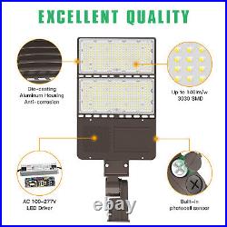 320W LED Parking Lot Light 5000K 44,800 Lumens with Photocell+Slip Fitter Mount