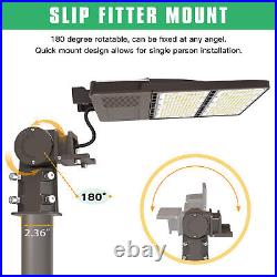 320W LED Parking Lot Light 5000K 44,800 Lumens with Photocell+Slip Fitter Mount