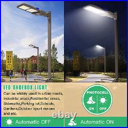 320W LED Parking Lot Light Commercial Dusk To Dawn Shoebox Area Light+Arm mount