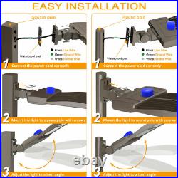 320W LED Parking Lot Light Dusk to Dawn Commercial Shoebox Street Light UL&DLC