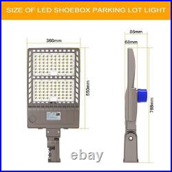 320W LED Parking Lot Light Dusk to Dawn Commercial Shoebox Street Pole Lighting
