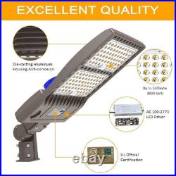 320W LED Parking Lot Light Dusk to Dawn Commercial Shoebox Street Pole Lighting