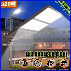 320W LED Parking Lot Light Dust to Dawn with Photocell, Commercial Shoebox Light 320W LED Parking Lot Light Dust to Dawn with Photocell, Commercial Shoebox Light