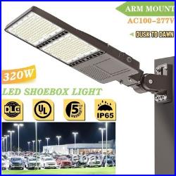 320W LED Parking Lot Light Dust to Dawn with Photocell, Commercial Shoebox Light