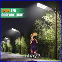 320W LED Parking Lot Light Dust to Dawn with Photocell, Commercial Shoebox Light