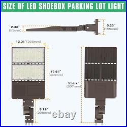 320W LED Parking Lot Light Dust to Dawn with Photocell, Commercial Shoebox Light
