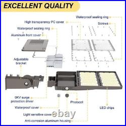 320W LED Parking Lot Light Outdoor Commercial Shoebox Street Light Dusk To Dawn