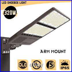 320W LED Parking Lot Light Outdoor Dusk to Dawn Commercial Shoebox Street Light