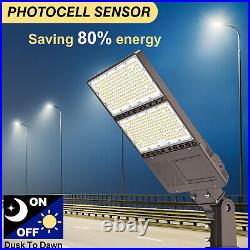 320W LED Parking Lot Light Outdoor Dusk to Dawn Commercial Shoebox Street Lights