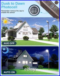 320W LED Parking Lot Light With Photocell 277-480V Street LED Shoebox Pole Light