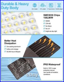 320W LED Parking Lot Light With Photocell 277-480V Street LED Shoebox Pole Light