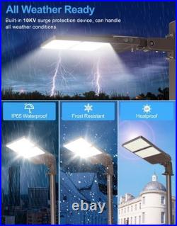 320W LED Parking Lot Light With Photocell 277-480V Street LED Shoebox Pole Light