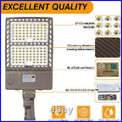 320W LED Parking Lot Light With Photocell Commercial Shoebox Street Lamp 44800LM