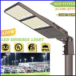320W LED Parking Lot Light with Photocell Outdoor Commercial Shoebox Street Lamp