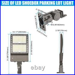 320W LED Parking Lot Pole Light Dusk To Dawn Shoebox Fixture Commercial Lighting