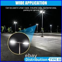 320W LED Parking Lot Pole Light Dusk To Dawn Shoebox Fixture Commercial Lighting