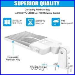 320W LED Parking Lot Pole Light Dusk to Dawn Shoebox Fixture Commercial Lighting
