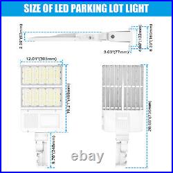 320W LED Parking Lot Pole Light Dusk to Dawn Shoebox Fixtures 48000LM AC100-277V