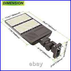 320W LED Parking Lot Pole Light Shoebox Fixture Dusk to Dawn Outdoor Street Lamp