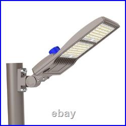 320W LED Parking Lot Shoebox Lights IP65 Waterproof Dusk to Dawn Arm Wall Mount