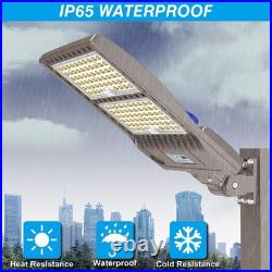 320W LED Parking Lot Shoebox Lights IP65 Waterproof Dusk to Dawn Arm Wall Mount