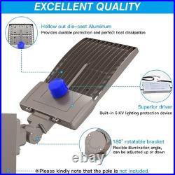 320W LED Parking Lot Shoebox Lights IP65 Waterproof Dusk to Dawn Arm Wall Mount