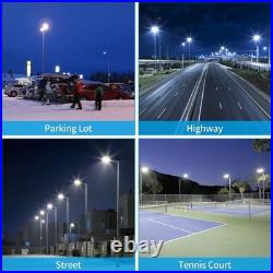 320W LED Parking Lot Shoebox Lights IP65 Waterproof Dusk to Dawn Arm Wall Mount