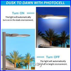320W LED Parking Lot Street Light Yoke Wall Mount Dusk to Dawn Outdoor Lighting