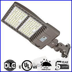 320W LED Shoebox Area Light Fixture Outdoor Parking Lot Street Lighting Lamp DLC