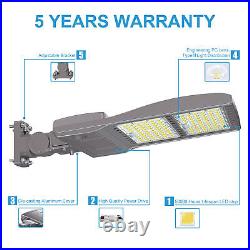 320W LED Shoebox Area Light Outdoor Parking Lot Pole Light 33600LM +Arm Mount