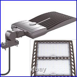 320W LED Shoebox Area Light Outdoor Parking Lot Pole Light 33600LM +Arm Mount